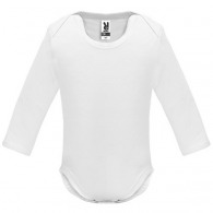Body personnalisé bébé manches longues en maille single jersey HONEY L/S (Blanc)