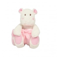 Hippo With Blanket - Peluche hippopotame personnalisée et couverture