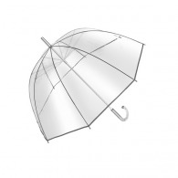 Parapluie cloche transparent avec poignée col de cygne
