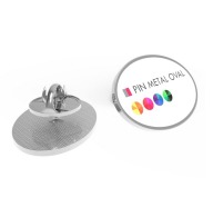 Pin's ovale publicitaire métal