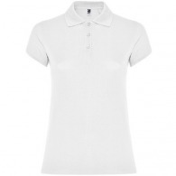 Polo femme personnalisable manches courtes STAR WOMAN (Blanc)