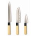 Set 3 couteaux style japonais, couteau de cuisine publicitaire