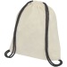 Sac à dos en coton avec cordon de serrage de 100 g/m² et cordons colorés, Gym bag publicitaire