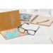Carte postale avec essuie-lunettes quadri cadeau d’entreprise