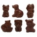 Mini Moulage Animaux 15g Noir 70% Bio, lapin en chocolat publicitaire