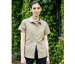 Chemise manches courtes en polyester recyclé femme cadeau d’entreprise