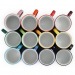 Mug bicolore 310 ml en céramique pour quadri, mug avec impression photo quadri publicitaire