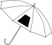 Miniature du produit Parapluie transparent personnalisable avec poignée alu courbée 1