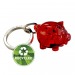 Porte-clés cochon mini recyclé, Porte-clés recyclé publicitaire