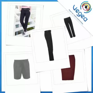 Shorts et pantalons personnalisables avec votre logo | Goodies Vegea