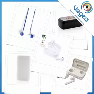 Écouteurs Bluetooth publicitaires sans fil, personnalisés avec votre logo | Goodies Vegea