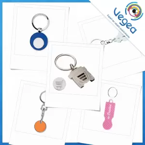 Porte-clés jeton de caddie publicitaire, personnalisé avec votre logo | Goodies Vegea